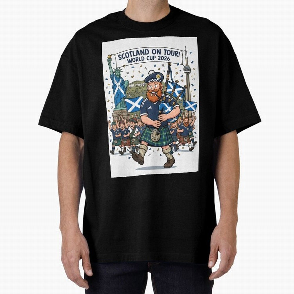 World Cup 2026 Tour Oversized T-Shirt Represent Football Lovers during FIFA World Cup 2026 Made for CR7 and Messi, Brazil, Portugal and Argentina Energy, Football History, Final Match Energy, Crowd Noise and Once in a Lifetime Moments; Made for Die