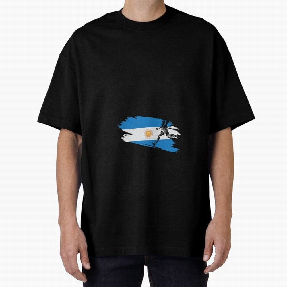 Argentina 2026 ¨C Muchachos ¨C Rumbo a la Cuarta en USA 2026 Oversized T-Shirt Follow the Final Road of FIFA World Cup 2026 Group Stage for Fans of Haaland and Mbappe and Argentina and Brazil, Bringing Stadium Chants, National Pride, Trophy Dreams
