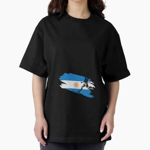 Argentina 2026 ¨C Muchachos ¨C Rumbo a la Cuarta en USA 2026 Oversized T-Shirt Follow the Final Road of FIFA World Cup 2026 Group Stage for Fans of Haaland and Mbappe and Argentina and Brazil, Bringing Stadium Chants, National Pride, Trophy Dreams