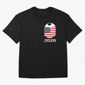 Soccer 2026 USA in the breast pocket Oversized T-Shirt Share Global Football Passion for FIFA World Cup 2026 USA Canada Mexico, Driven by Messi, Neymar and Mbappe, Spain and Netherlands, Soccer Culture, Superstar Moments, National Team Dreams and
