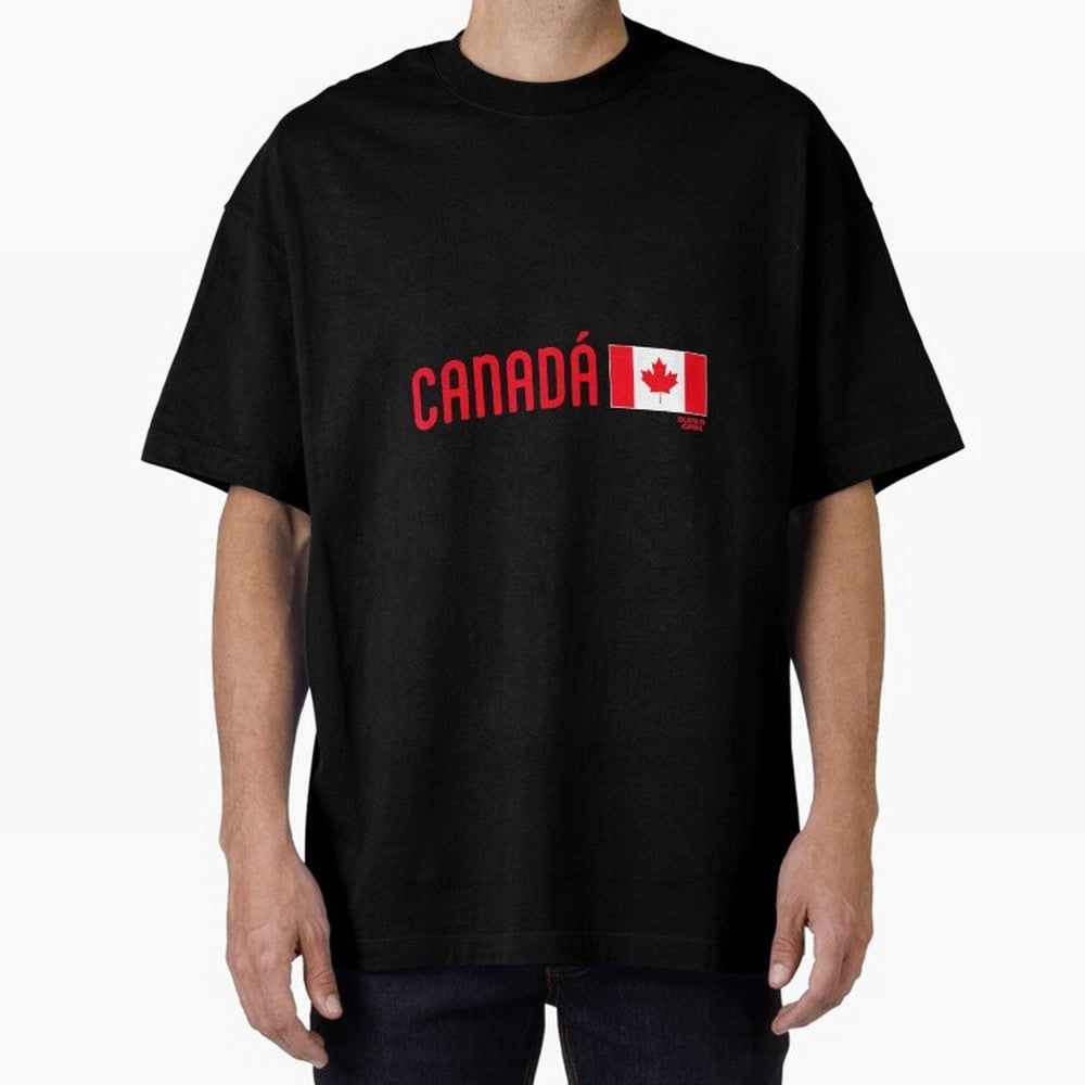2026 Canada Soccer Fan World Cup Oversized T-Shirt Fuel Your Fan Pride for Global Football Passion for FIFA World Cup 2026 Group Stage, Featuring Haaland, Portugal, Champion Mindset, Group Stage Buzz, Knockout Tension and Passionate Fan Culture;