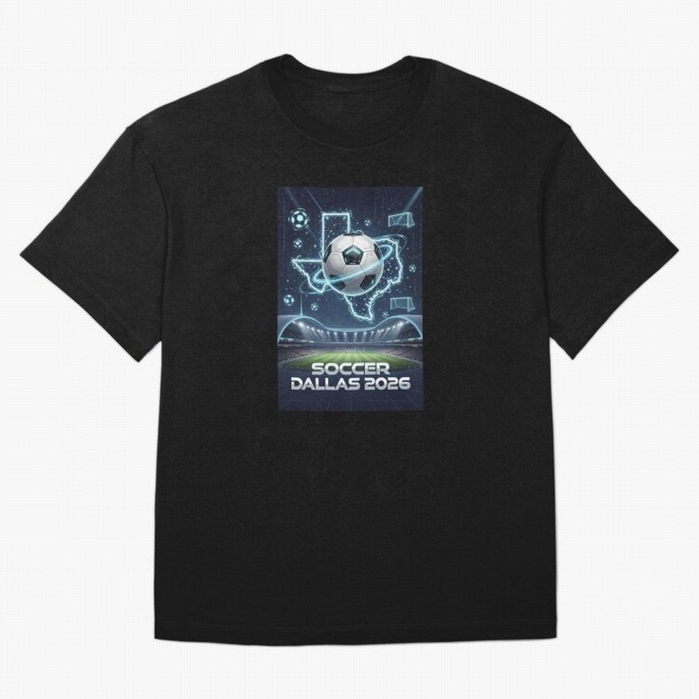 Dallas World Cup 2026 Oversized T-Shirt Back the Journey through FIFA World Cup 2026 USA Canada Mexico Inspired by Haaland, Germany Energy, Global Supporter Spirit, Legendary Goals, National Colors and Tournament Celebration; Great for Supporters