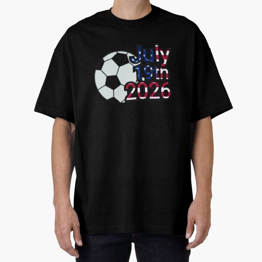 2026 USA Oversized T-Shirt Relive the Noise and Pride of FIFA World Cup 2026 Inspired by Messi, CR7 and Mbappe, Argentina and Brazil Energy, Classic Soccer Heritage, Championship Pressure, Fan Loyalty and International Pride; Perfect for Fans,