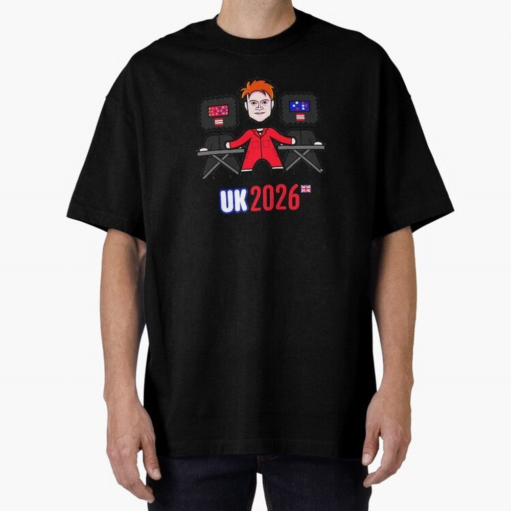 United Kingdom 2026 Oversized T-Shirt Back Your Heroes with the FIFA World Cup 2026 Journey through Messi, Neymar and Mbappe Highlights, Netherlands Pride, Supporter Pride, Iconic Celebrations, Legendary Names and Global Match Day Energy; Ideal for