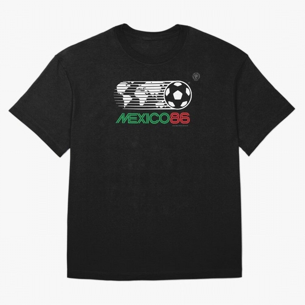 Mexico 86 Logo Tribute ¨C Retro Soccer World Cup Inspired Graphic | Vintage Mexican Football Art | Ruben Santiago Creative Oversized T-Shirt Follow the FIFA World Cup 2026 Journey through Haaland Highlights, Germany Pride, Fan Favorite Moments,