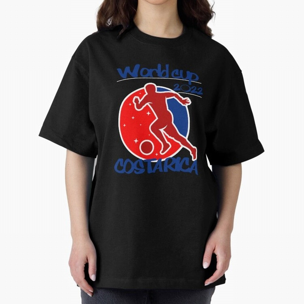Costa Rica World Cup 2022 Oversized T-Shirt Show Up for the Glory of FIFA World Cup 2026 Group Stage Connected to Messi, CR7 and Mbappe, Netherlands Energy, Classic Soccer Heritage, Championship Pressure, Fan Loyalty and International Pride; Great