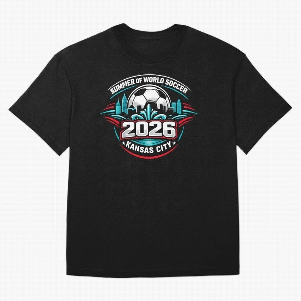 World Soccer Tournament Cup 2026 Kansas City Oversized T-Shirt Carry FIFA World Cup 2026 Group Stage for Fans of Messi, Neymar and Mbappe and Brazil, Portugal and Argentina, Bringing Fan Favorite Moments, National Team Passion, Big Match Drama and