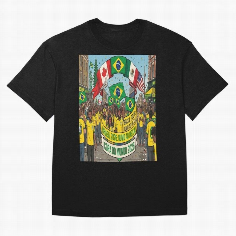 Brazil World Cup 2026 Oversized T-Shirt Bring World Football Passion into FIFA World Cup 2026 Filled with Haaland, Argentina, France and Brazil Energy, Stadium Chants, National Pride, Trophy Dreams and Unforgettable Football Memories; Created for