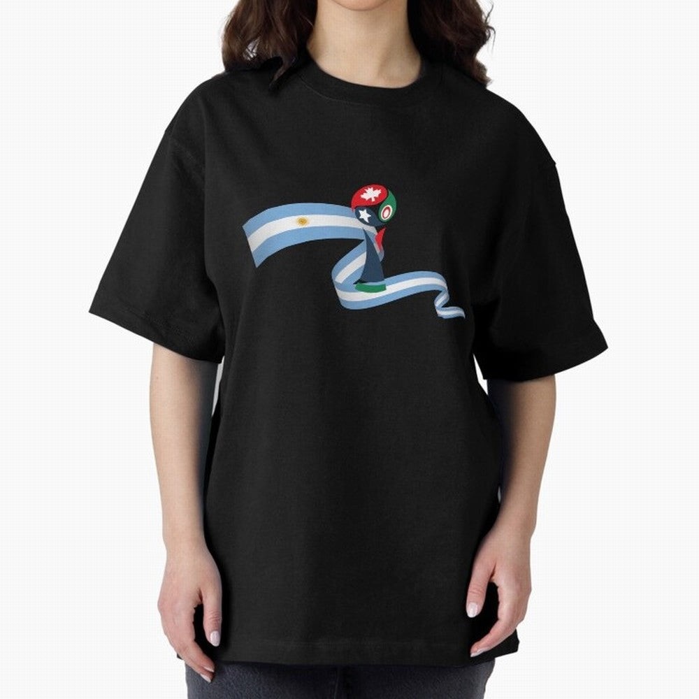 World Cup 2026 Team Argentina Oversized T-Shirt Make Every Match About FIFA World Cup 2026 Group Stage Spirit, Celebrating Brazil, Portugal and Argentina, Messi and Cristiano Ronaldo, Goal Celebration Energy, Supporter Heritage, Football Icons and