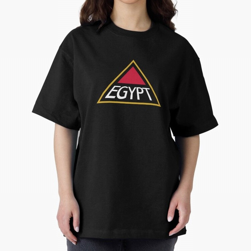 Logo of Egypt Oversized T-Shirt Bring Retro Soccer Energy to FIFA World Cup 2026 USA Canada Mexico Spirit, Connected to Netherlands, CR7 and Messi, Championship Spirit, Famous Goals, Roaring Crowds and International Football Unity; Made for