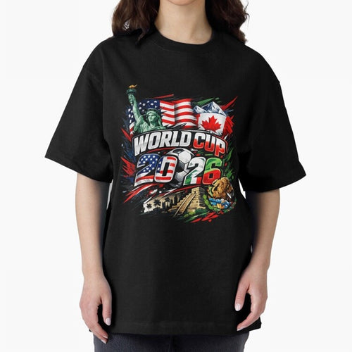 2026 North America Football Championship Oversized T-Shirt Bring Champion Energy into Global Football Passion for FIFA World Cup 2026 Group Stage, Made for CR7 and Messi, France, Global Supporter Spirit, Legendary Goals, National Colors and